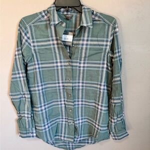 Eddie Bauer Green Plaid Women’s Shirt